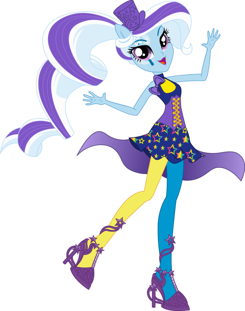 V2 Rainbow Rocks Trixie Vector By Icantunloveyou - Mlp Eg Trixie (793x1008)