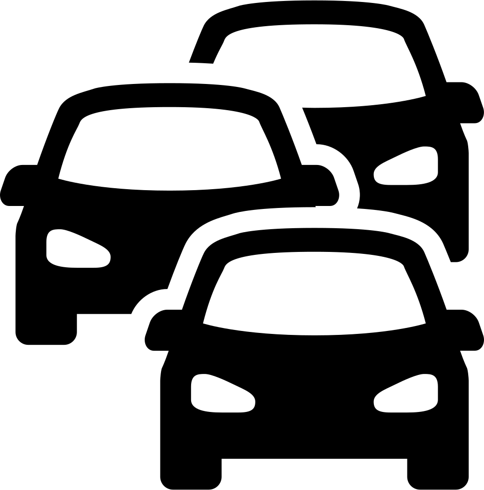 Police Car Silhouette Icon Png Clipart - Traffic Jam Icon Png (980x992)