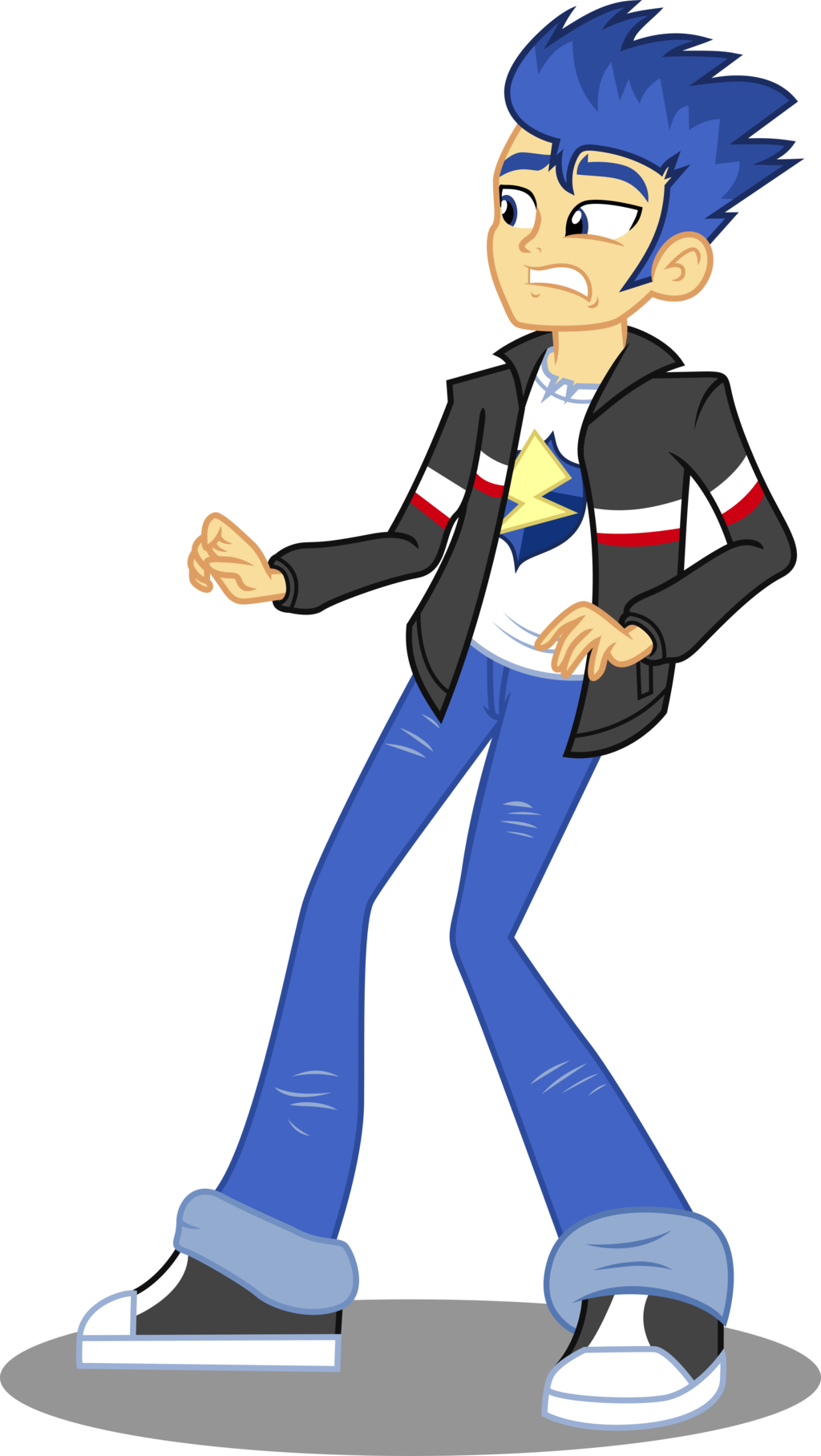 Paulysentry 103 12 [eqg] Scared Flash By Paulysentry - Flash Sentry Eqg Vector (1024x1815)