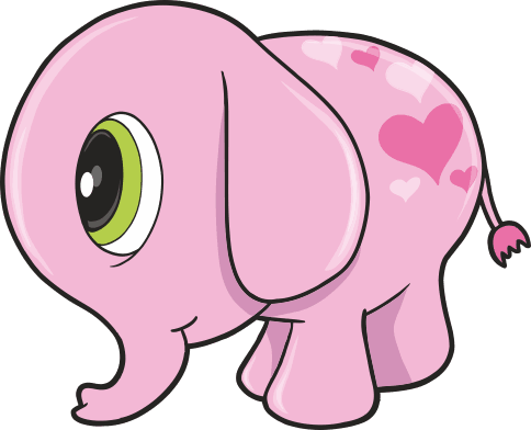 Elephant - Easy Cute Elephant Drawing (484x392)