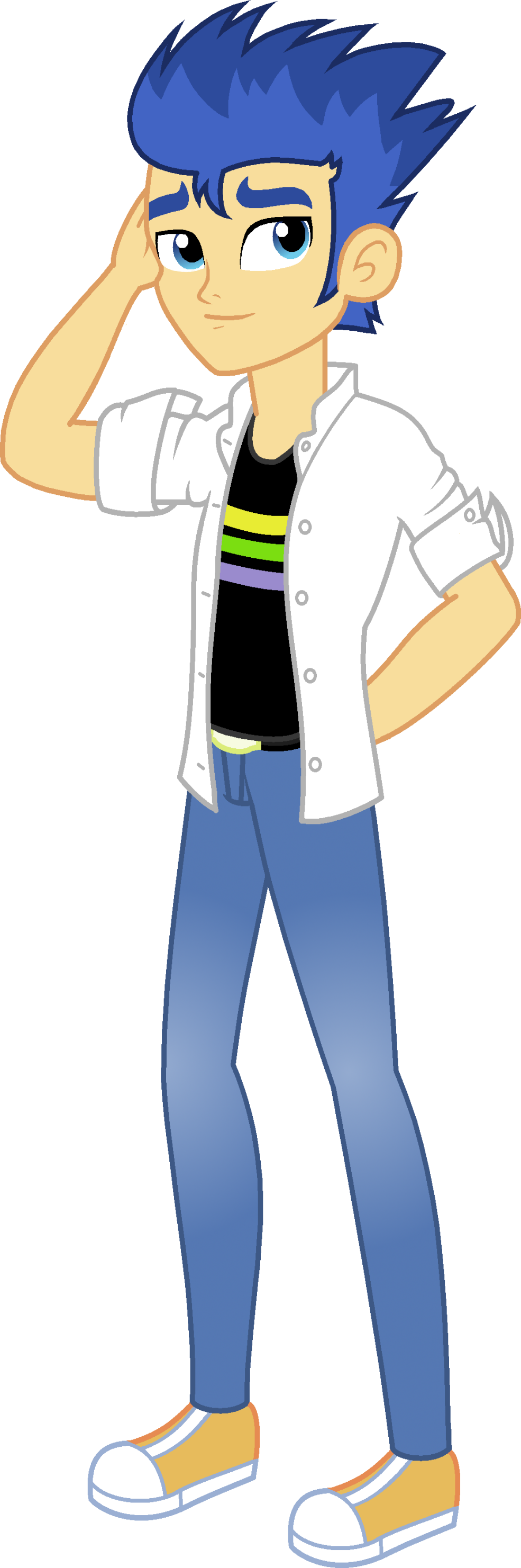 Flash Sentry As Adrien By Shabrina025 Da027hn Feedyeti - Equestria Girls Base Flash Sentry (985x2963)