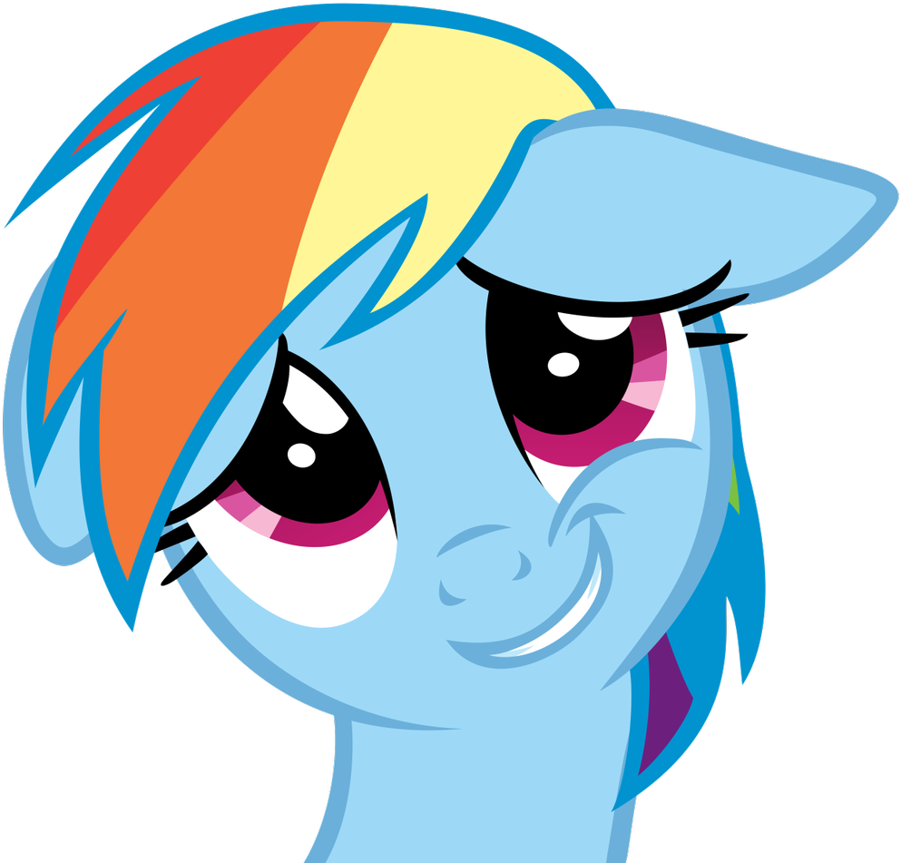 Rainbow Dash By Crusierpl - Rainbow Dash Blushing Vector (1000x955)