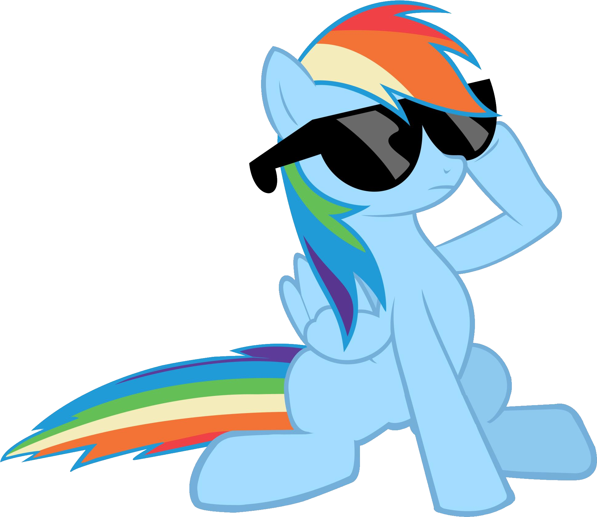 It's Cool To Have Friends At All Speed Levels - My Little Pony Rainbow Dash Sunglasses (2048x1773)