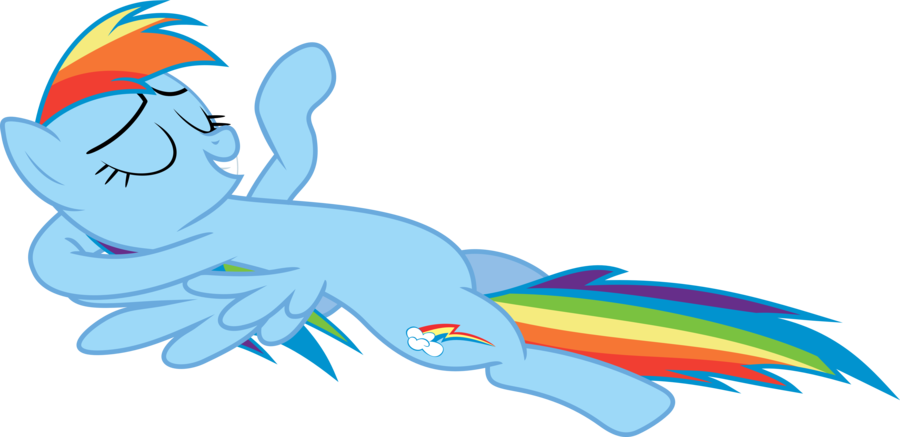 Chillin Rainbow Dash By Uxyd - My Little Pony Rainbow Dash Sitting (900x437)