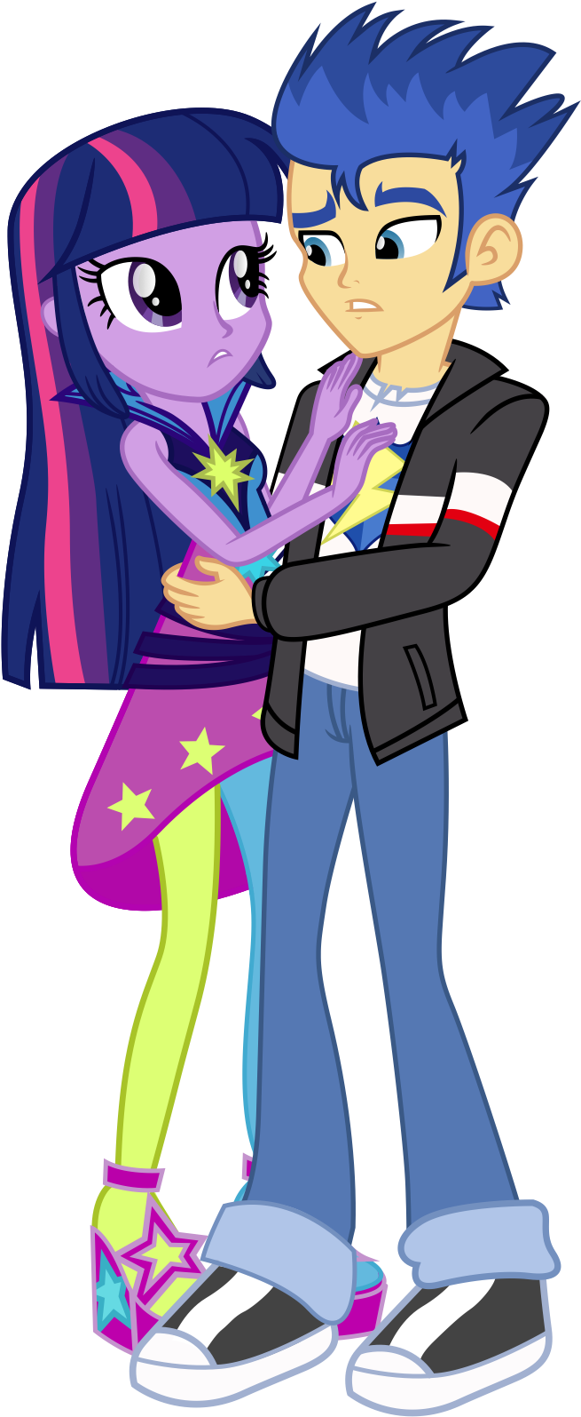 [eqg] Flash Sentry And Twilight Sparkle - Фото С Искорка И Флеш (880x1650)
