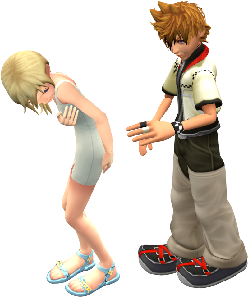 Sora And Kairi - Deviantart Roxas And Namine (823x970)