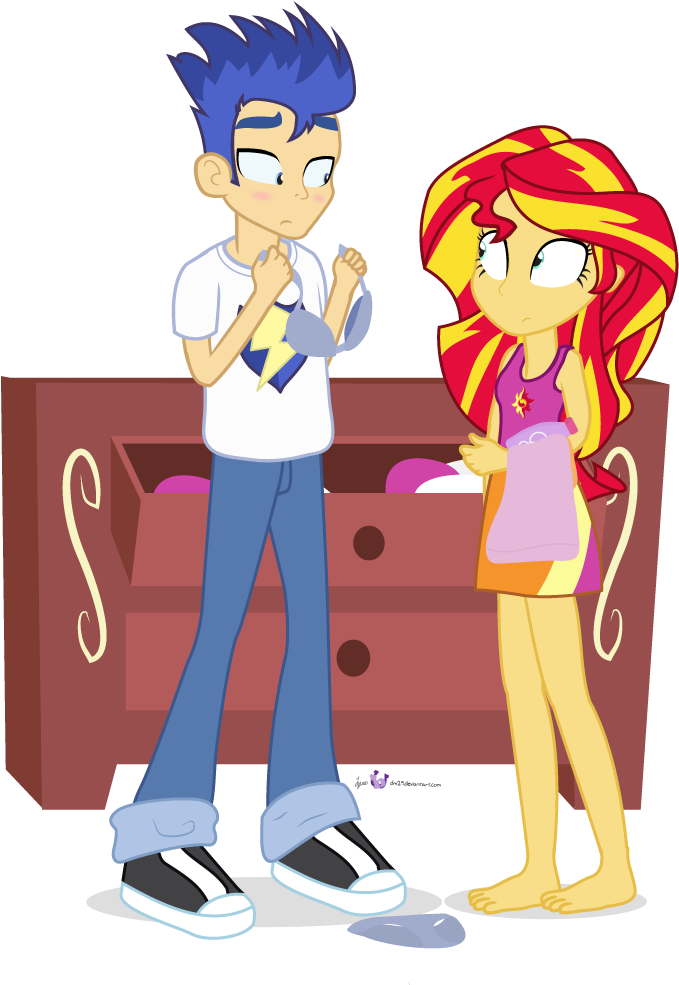 How Flash Got Dumped By Dm29 - Flash X Sunset Shimmer (700x1040)