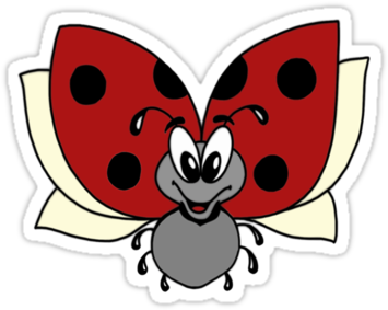 Ladybug Cartoon Stickers By Akuma91 - Cartoon Steckers Png (375x360)