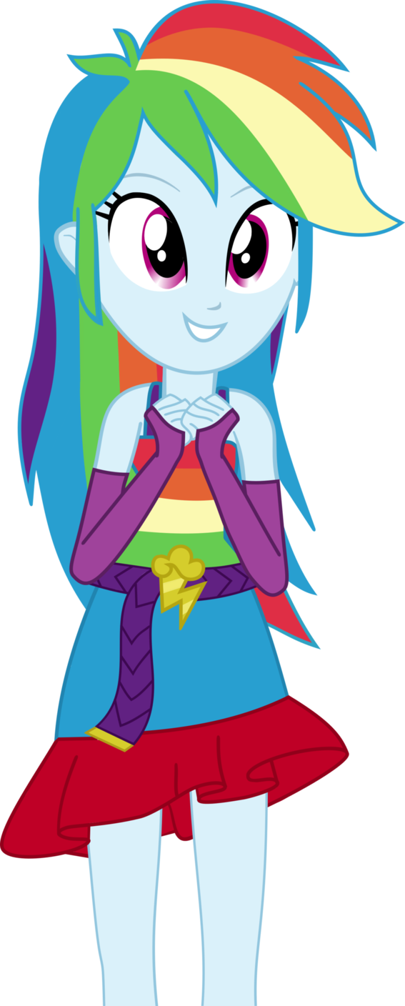 Rainbow Dash Excited Equestria Girl By Darksoul46 On - Rainbow Dash Equestria Girl (567x1408)