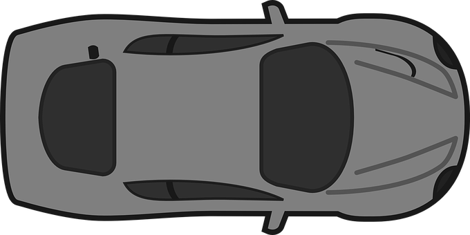 Race Car Top Down Clipart - Png Car Top Of View (680x340)