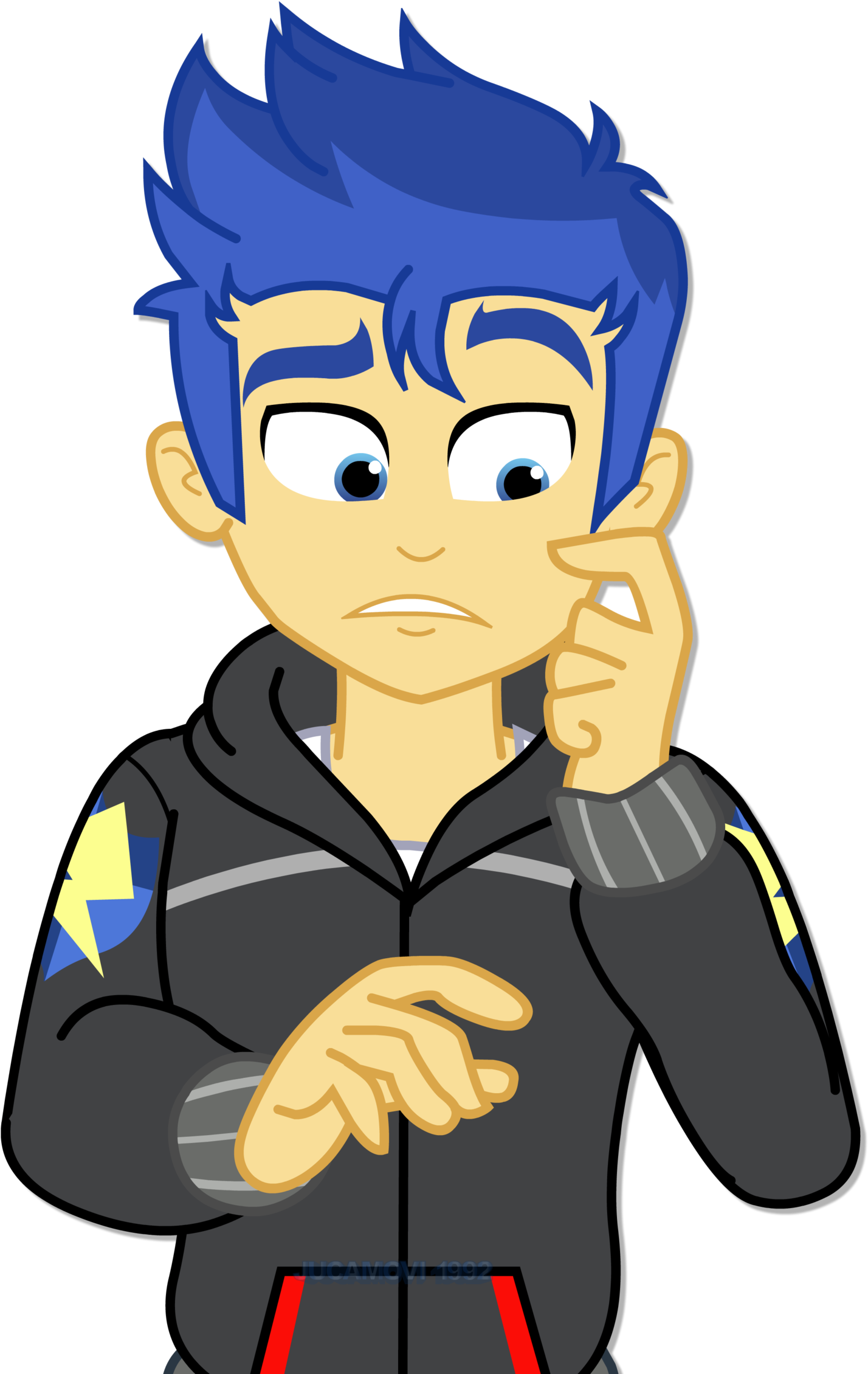 Flash Sentry Oh It's Not Big Deal, I Mean By Jucamovi1992 - Hairstyle Equestria Girl New Series Flashy Sentry (1600x2263)