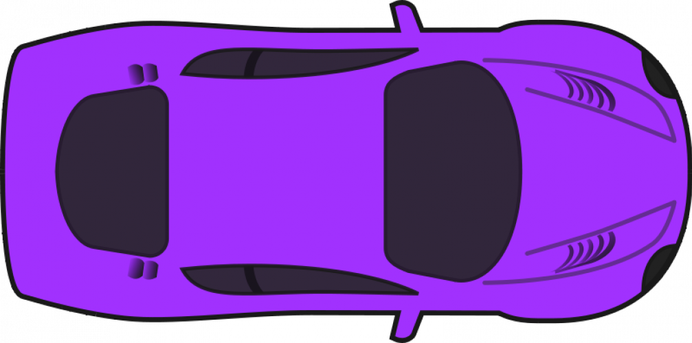 Simplepurplecartopview - Car Clipart Top View (1007x500)