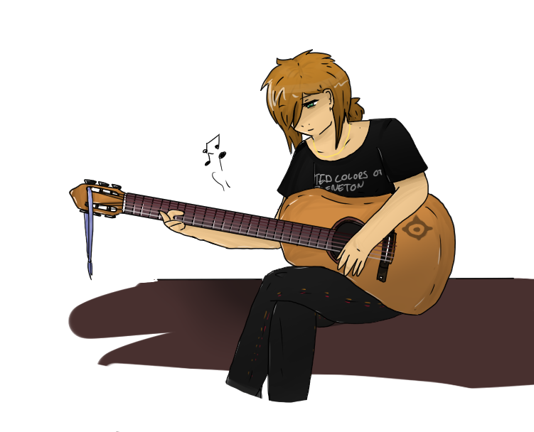 Guitar By Dragonanimatione Guitar By Dragonanimatione - Cartoon (751x608)