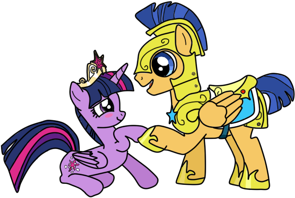 Flash Sentry And Twilight Sparkle By Time-twist - Cartoon (654x412)