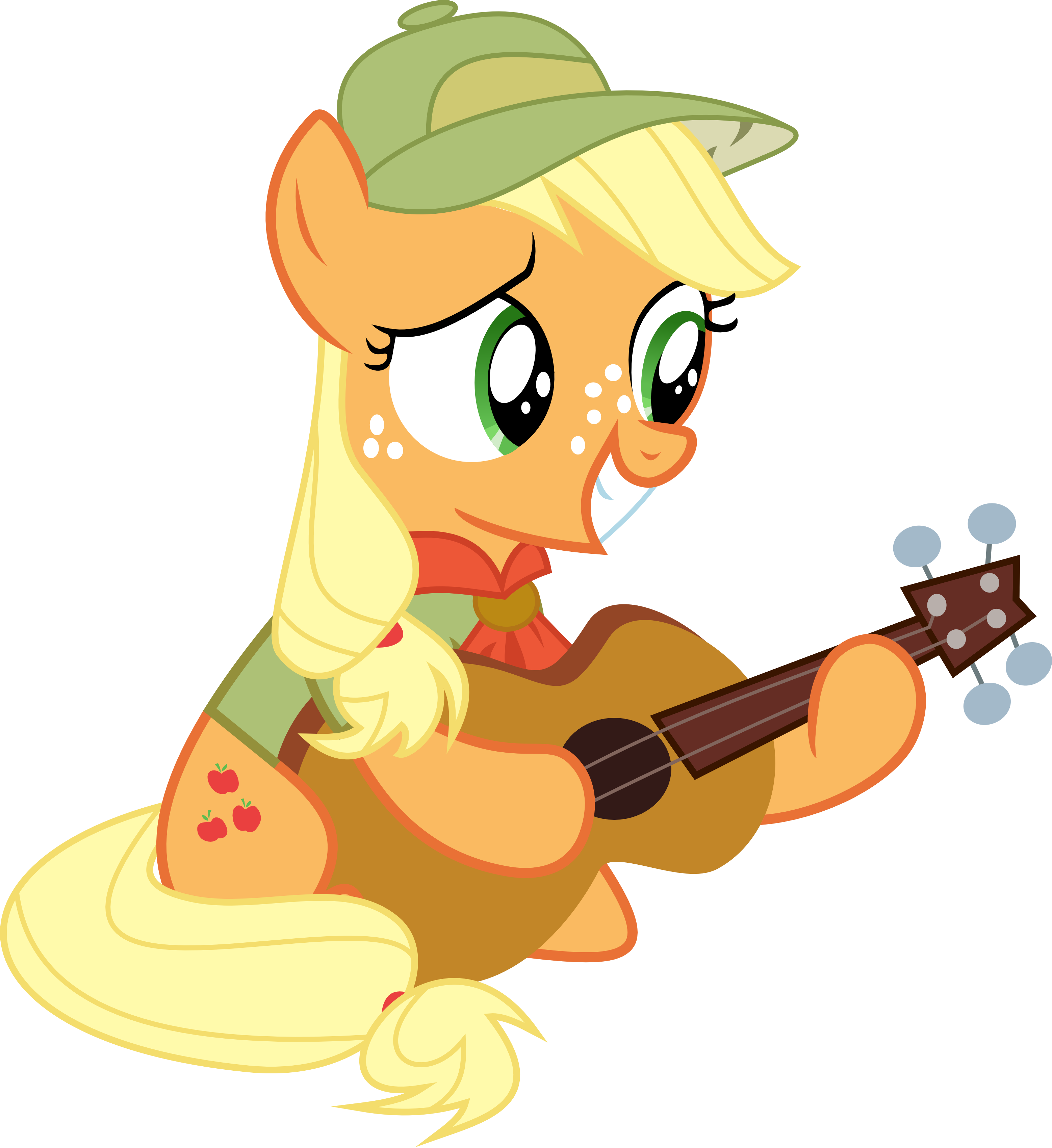 Acoustic Guitar, Applejack, Artist - Mlp Guitar Applejack (3115x3400)