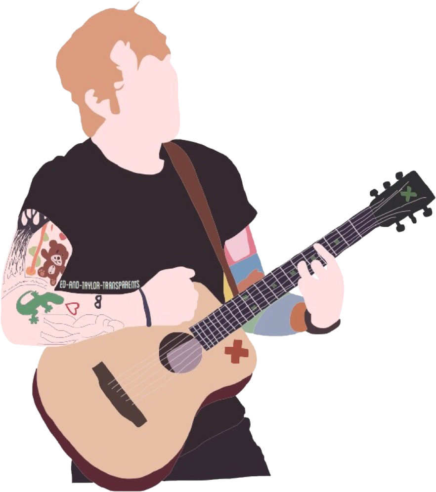 Ed Sheeran Drawing Transparent My Edit Guitar Tattoos - Taylor Swift (896x1024)