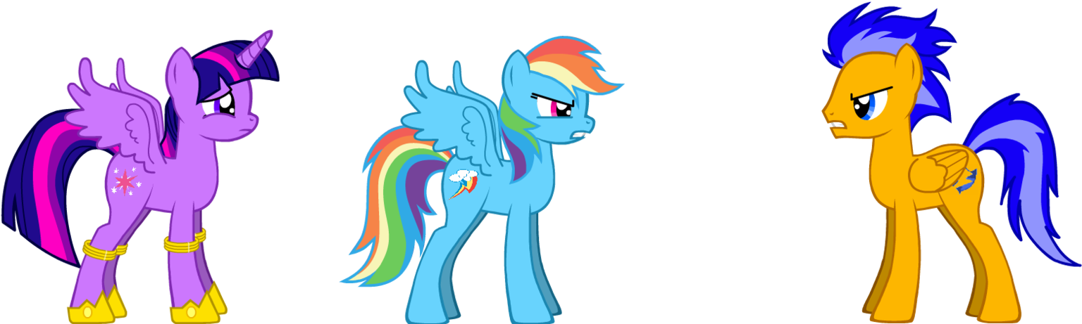 Rainbow Dash Vs Flash Sentry - Cartoon (1600x590)
