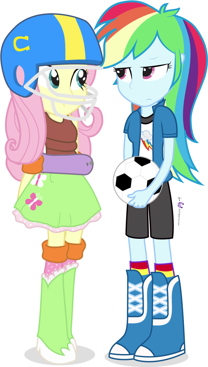 American Football, Artist - Equestria Girl Rainbow Dash And Fluttershy (750x1320)