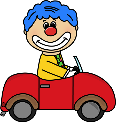 Circus Clown Car Clip Art - Circus Clown Car Clipart (449x472)