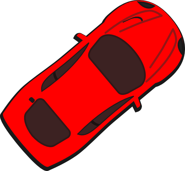 Race Car Clipart Birds Eye View - Car Icon Vector Top View (600x555)