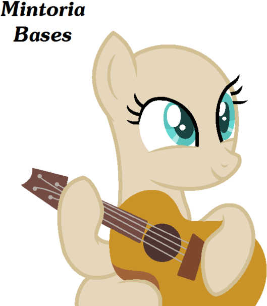 L Mlp Base L Playin The Guitar By Mintoria - Mlp Playing Guitar Base (600x615)