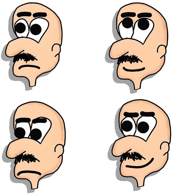 Cartoon Funny Faces 17, Buy Clip Art - Cartoon Funny Faces 17, Buy Clip Art (720x720)