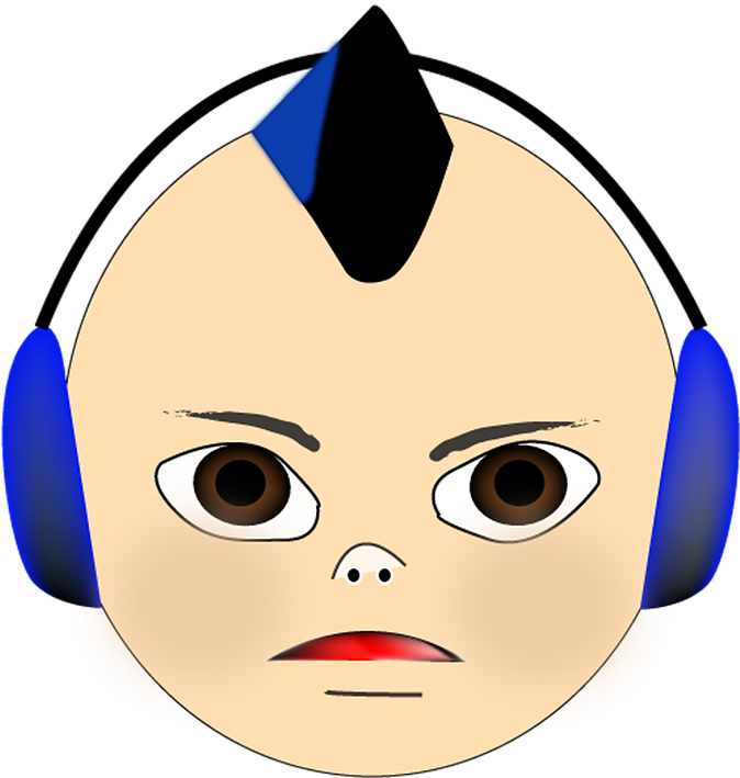 Funny Cartoon Faces Images 21, Buy Clip Art - Cartoon Boy With Mohawk (673x720)
