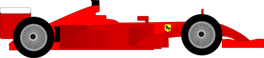 Ferarri Clipart Cute - F1 Car Clip Art (1024x225)