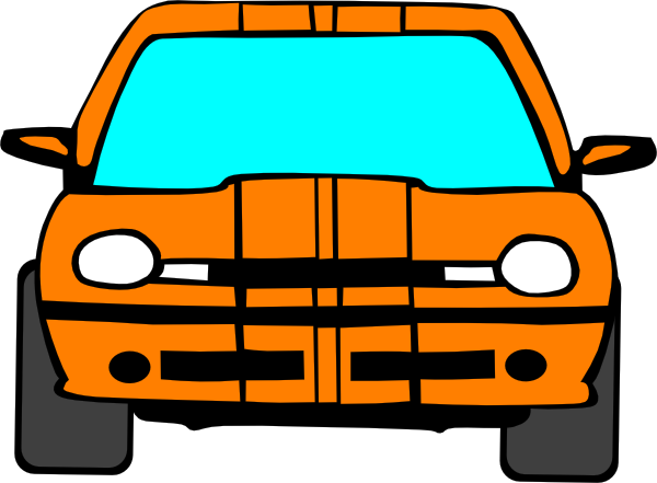 Orange Car Clipart - Pink Car Clip Art (600x441)