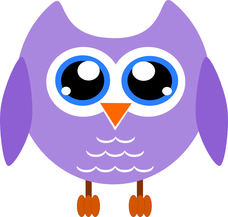 Owl Clipart Purple - Clipart With Clear Background (791x755)