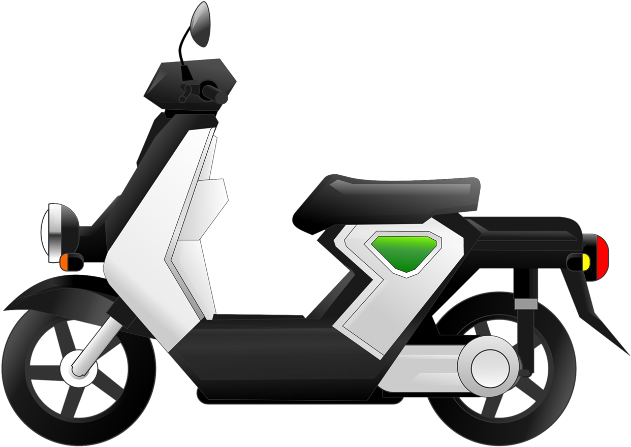 Electric Scooter Png Clipart - Electric Scooter Icon Png (1400x982)