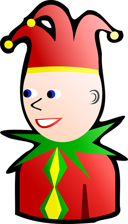 Funny Faces Clipart 7, - Cliparts Joker (410x720)