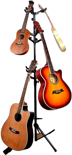 Bas 9-guitar Hanging Tree Stand Black D10 - Guitar (303x574)