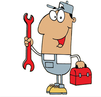 Snyders Auto And Truck Parts Cartoon Mechanic - Late Model Wrench A Part (350x350)