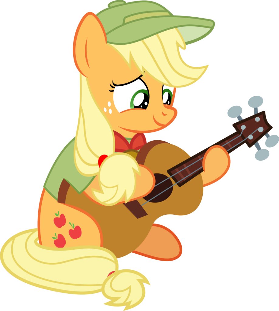 Acoustic Guitar, Applejack, Artist - Applejack On Guitar (918x1024)