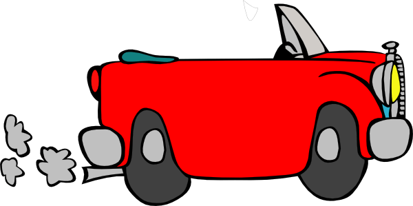 Car Exhaust Smoke Clipart - Car (600x299)