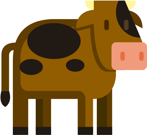 Cute Cartoon Calf Isolated On White Background - Domestic Pig (550x550)