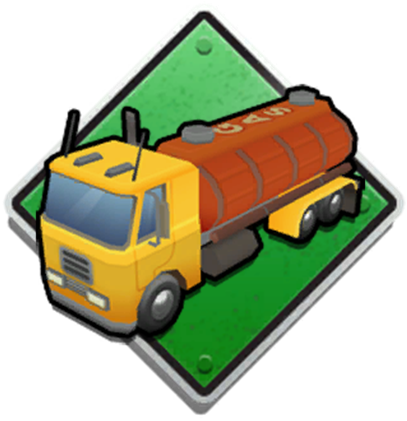 Gas Tanker - Cartoon Pizza Food Truck (407x421)