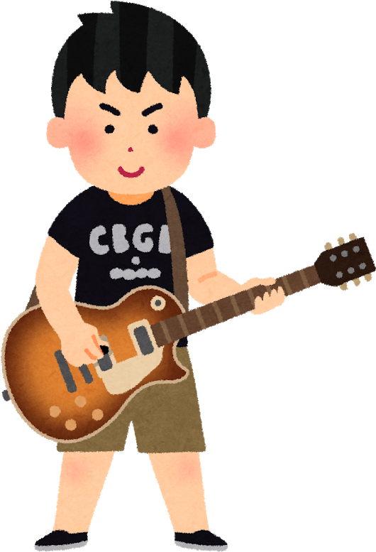 ギター を 弾く イラスト (644x800)