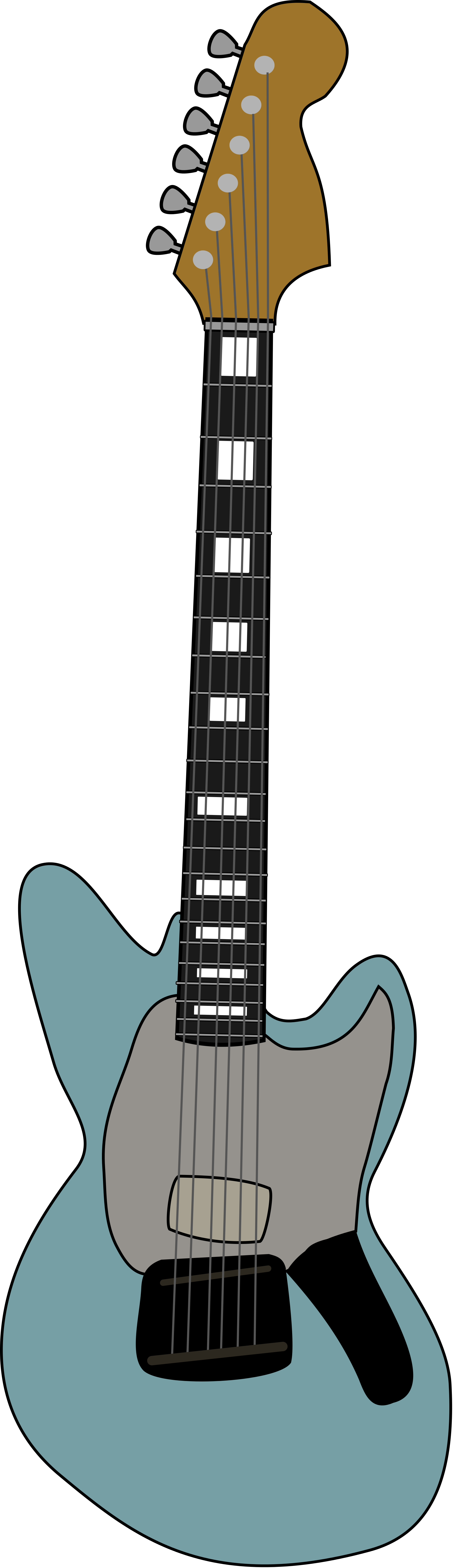 File - Fender Jagstang - Svg - Fender Jag-stang (2000x6909)