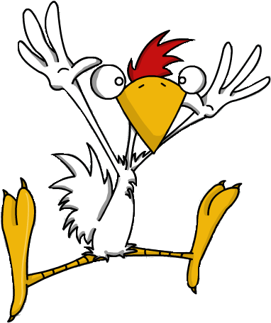 Crazy Chicken By Johnfensworth Wsxirc Clipart - Crazy Chicken By Johnfensworth Wsxirc Clipart (397x468)