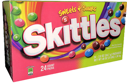 Sweet & Sour Skittles Box Candy - Skittles Sweets & Sours (500x500)