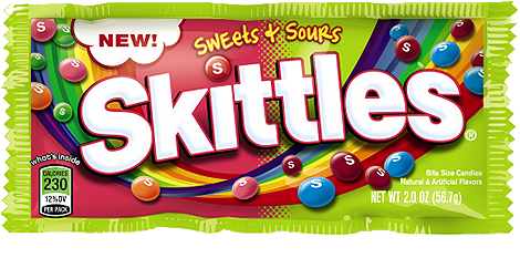 Skittles Sweets & Sours Bite Size Candies - Sweet And Sour Skittles (500x500)