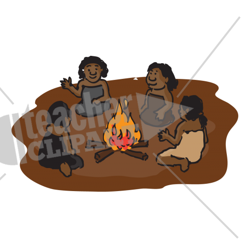 Aborigines Clipart Campfire - Campfire (500x500)
