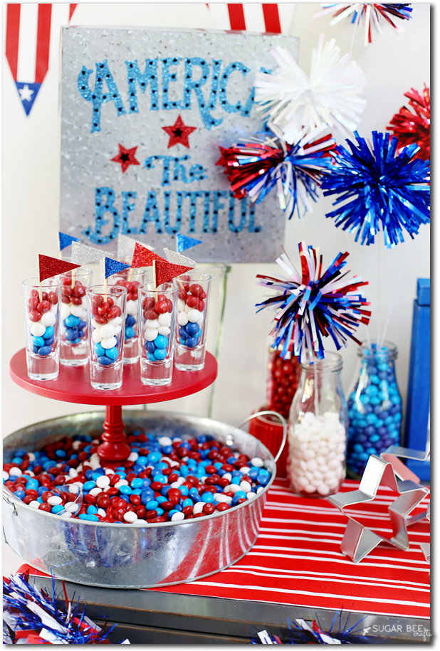 Red White Blue Candy Bar Set Up - Birthday (648x972)