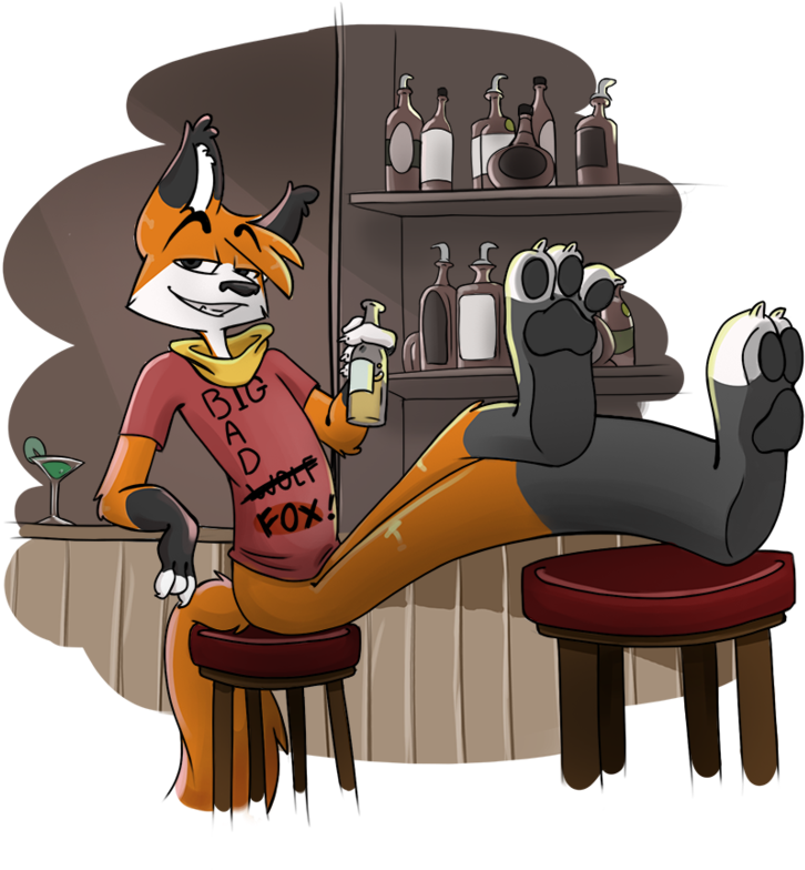 Big Bad Fox By Brunorust - Cartoon (910x877)