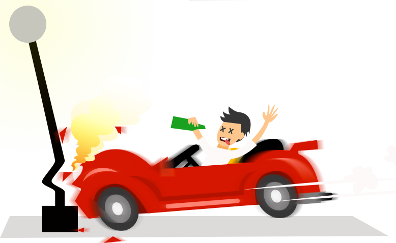 It Is A Common Provision In Car Rental Agreements That - Drunk Driving Clipart (778x478)