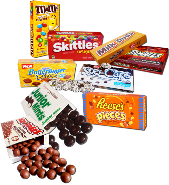 Popular Brand Theater Box Candy - Global Sweet Treats Theater Concession Boxes Of Candy (607x660)