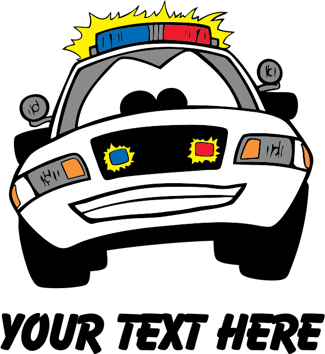 Favorite - Cartoon Police Car Shower Curtain (700x700)