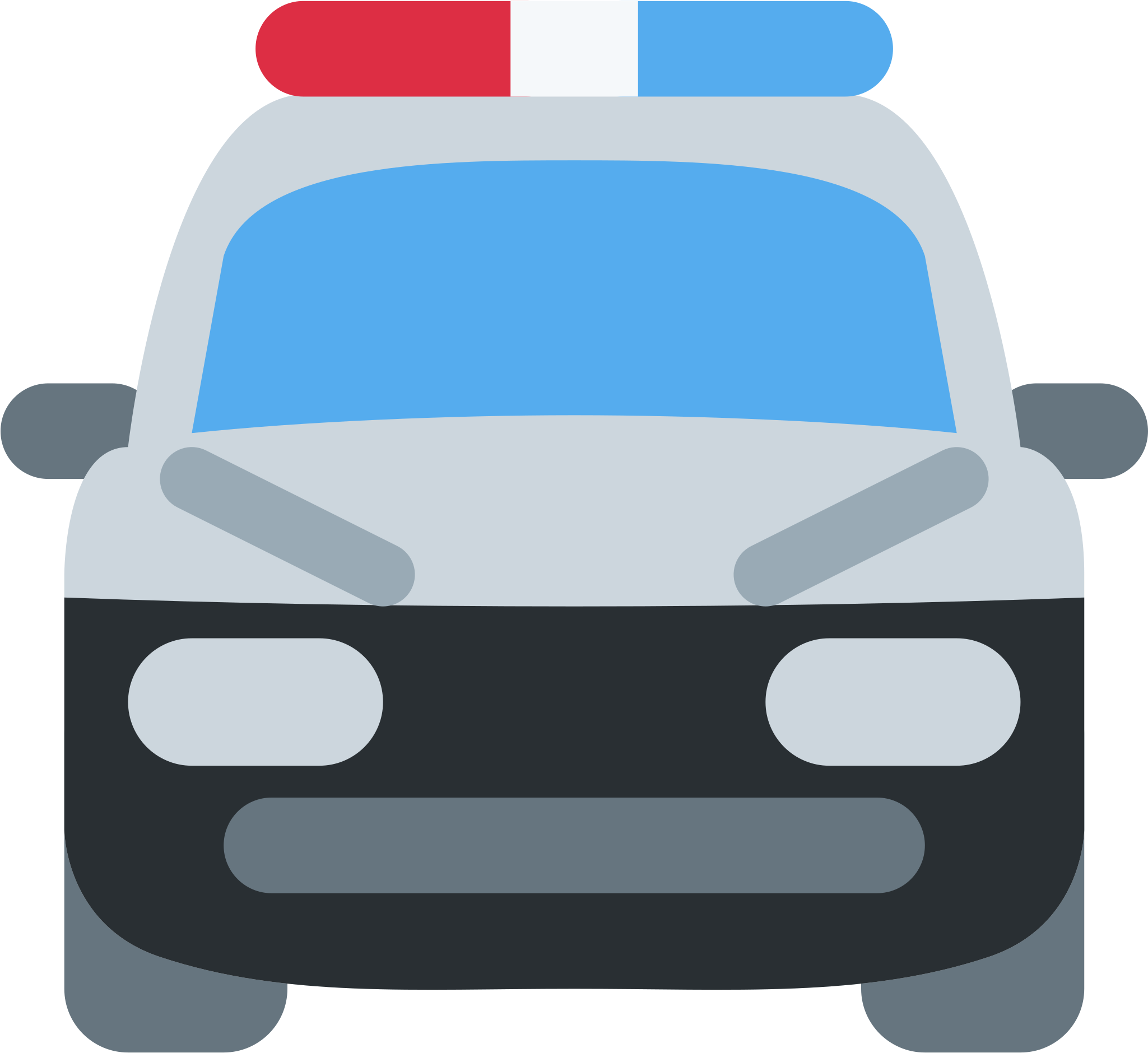Oncoming Police Car - Police Car Emoji Discord (2048x2048)
